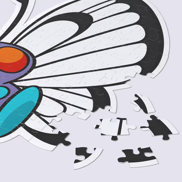 Pokémon Butterfree Die-Cut Shaped Jigsaw Puzzle, Gen 1 Kanto Butterfly Pokémon Collector Puzzle,