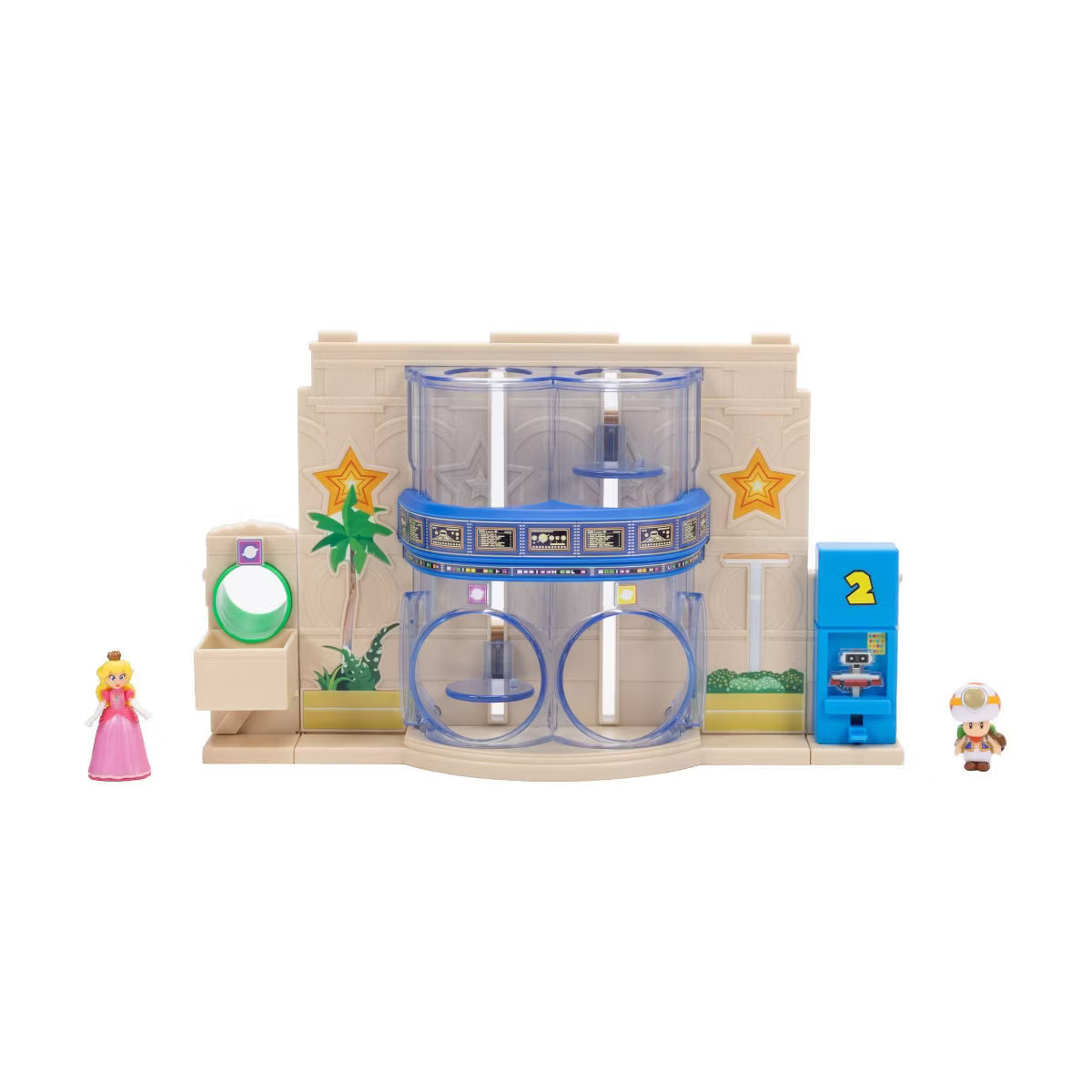 The Super Mario Galaxy Movie Gateway Galaxy Diorama Playset, with 1.5" Princess Peach & Exclusive Captain Toad Mini Figures