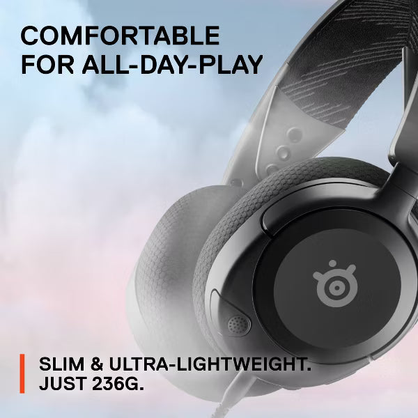 SteelSeries Arctis Nova 1 Multi-System Wired Gaming Headset, Over-Ear Headphones with ClearCast Gen 2 Mic for PC, PS5, Xbox & Switch, Black