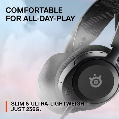 SteelSeries Arctis Nova 1 Multi-System Wired Gaming Headset, Over-Ear Headphones with ClearCast Gen 2 Mic for PC, PS5, Xbox & Switch, Black