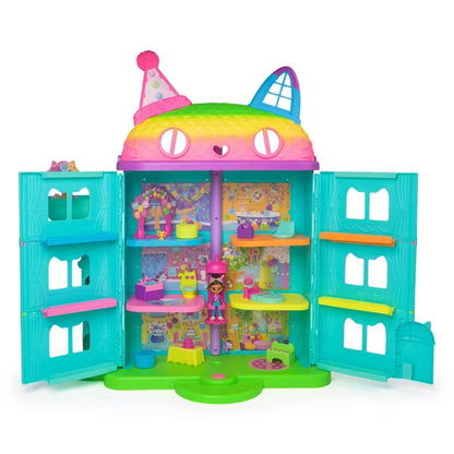 Gabby's Dollhouse Gabby's Celebration Dollhouse Playset, 25-Inch Transforming Party Dollhouse with Sounds, Music & 14 Pieces, Ages 3+