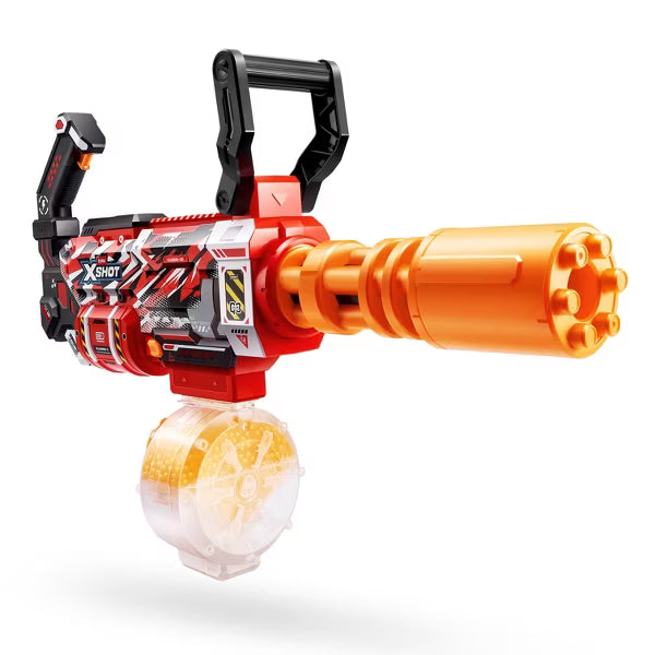 ZURU X-Shot Hyper Gel Motorized Gatling Blaster, Fully Automatic 200 FPS Gel Bead Blaster with 20,000 Pellets & Protective Eyewear, Ages 14+