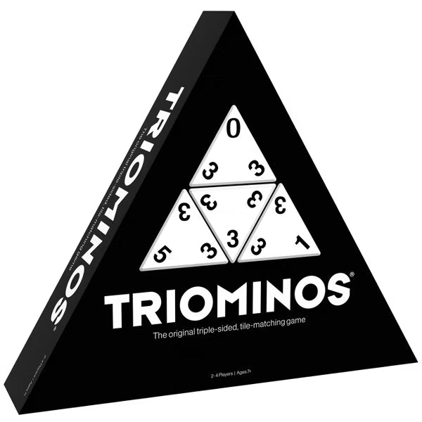 Triominos The Original Triple-Sided Tile-Matching Game, Classic Triangular Domino Strategy Board Game for Kids