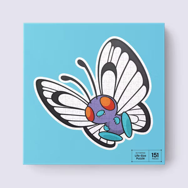 Pokémon Butterfree Die-Cut Shaped Jigsaw Puzzle, Gen 1 Kanto Butterfly Pokémon Collector Puzzle,