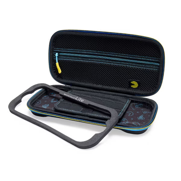 PAC-MAN Retro Arcade Protection Case for Nintendo Switch, OLED & Lite Hard Shell Travel Case with Game Storage, Black & Neon Blue