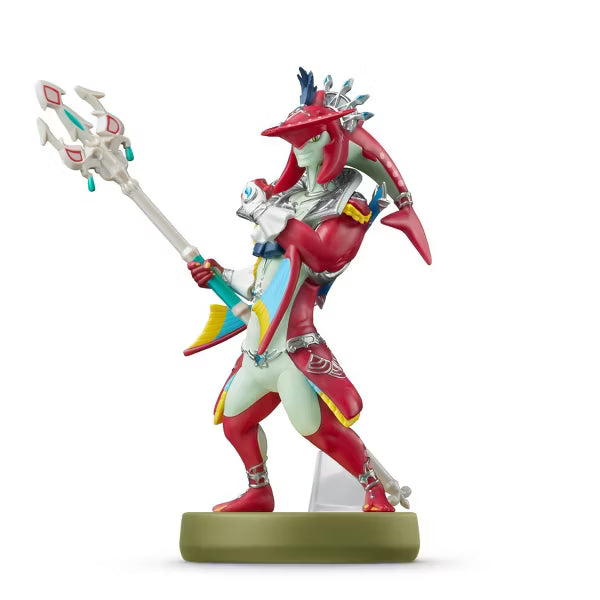 Nintendo amiibo The Legend of Zelda: Tears of the Kingdom Sidon Figure, Official NFC Character Figure for Nintendo Switch, Red and White