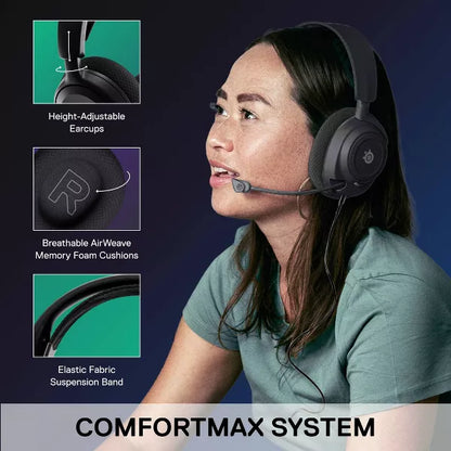 SteelSeries Arctis Nova 1 Multi-System Wired Gaming Headset, Over-Ear Headphones with ClearCast Gen 2 Mic for PC, PS5, Xbox & Switch, Black
