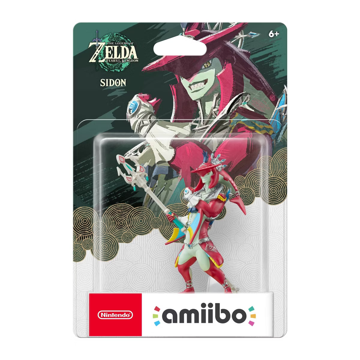 Nintendo amiibo The Legend of Zelda: Tears of the Kingdom Sidon Figure, Official NFC Character Figure for Nintendo Switch, Red and White