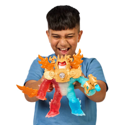 Heroes of Goo Jit Zu Meteor Madness Goo-Tron Supreme Electronic Action Figure, 3-in-1 Triple Attack Stretchy Hero with 35+ Lights & Sounds, Ages 4+