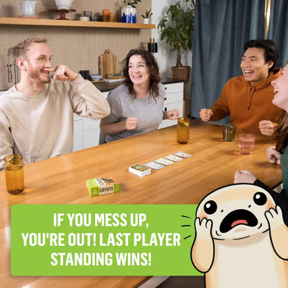 Exploding Kittens Coyote Card Game by Tim Ferriss, Fast-Paced Action Party Game for Family & Game Night, Ages 10+, 3-8 Players