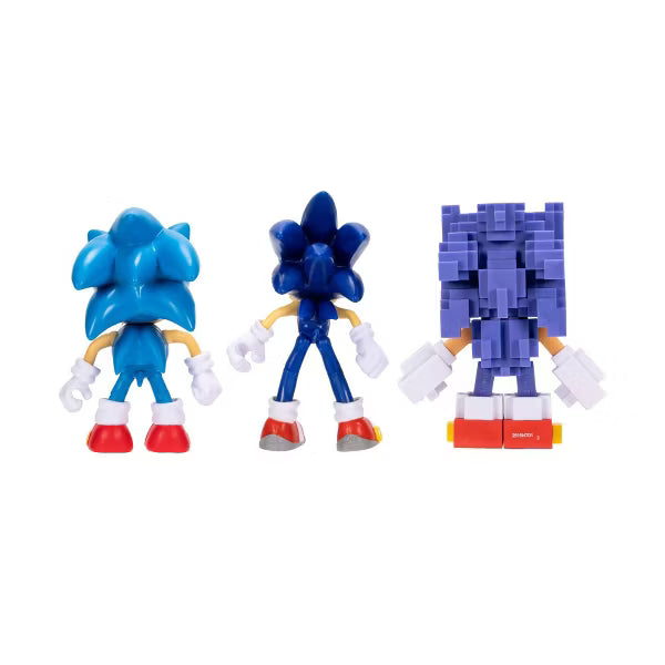 Sonic the Hedgehog 35th Anniversary 3-Pack Action Figure Set, Classic, Modern & Pixelated Sonic Figures, Ages 3+