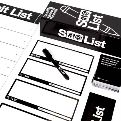 Cards Against Humanity Twists: Sh** List, Standalone Party Card Game Where You Write the Answers, Adult Party Game for Game Night