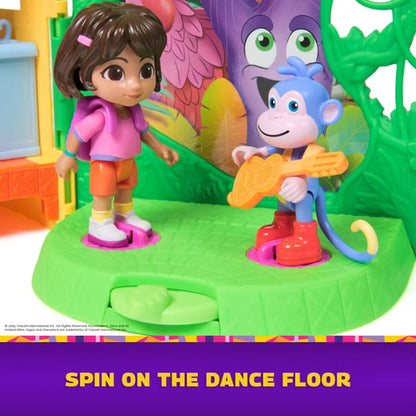 Dora Explore & Play Rainforest Casita Playset with Dora and Boots Figures, Bilingual Music and Sounds, 6 Furniture Pieces, Ages 3+