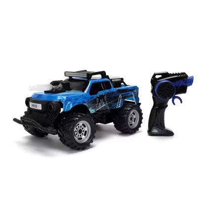 Jada Toys Battle Machines Laser Combat R/C Dual Vehicle Set, Iron Beast vs. Neo Remote Control Battle Trucks with Infrared Tag & USB Charging, Ages 6+