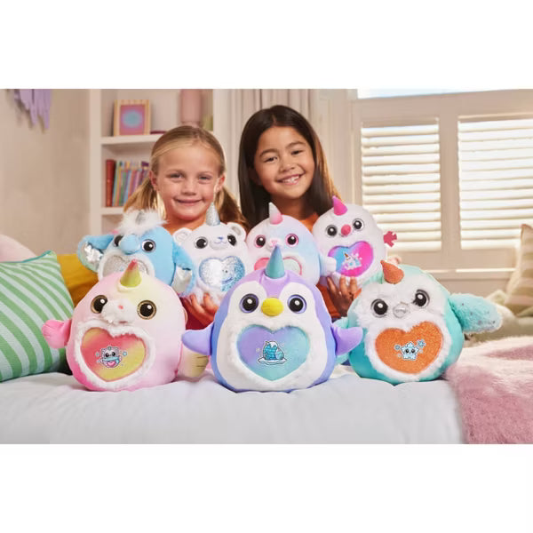 ZURU Rainbocorns Eggzania Frozen Mania Series Surprise Plush, Collectible Mystery Egg with Over 10 Surprises, Penguin Plush, Yolkies & DIY Jewelry, Ages 3+