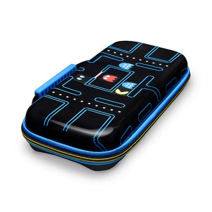 PAC-MAN Retro Arcade Protection Case for Nintendo Switch, OLED & Lite Hard Shell Travel Case with Game Storage, Black & Neon Blue