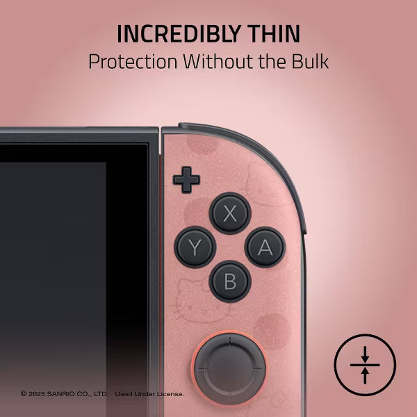 Sanrio Hello Kitty Skin Kit for Nintendo Switch Console, Dock & Joy-Con Decal Wrap, Dusty Rose Pink Polka Dot Protective Vinyl Sticker