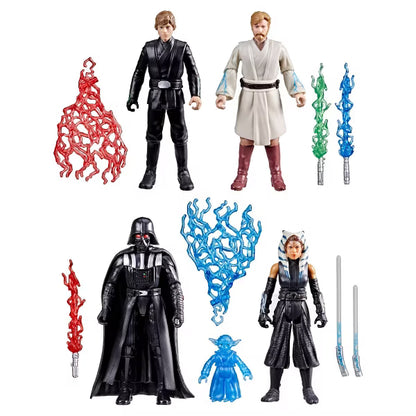 Star Wars Epic World of Action Force Masters Pack, 4" Collectible Action Figure 5-Pack with Lightsabers & Power of the Force Effects