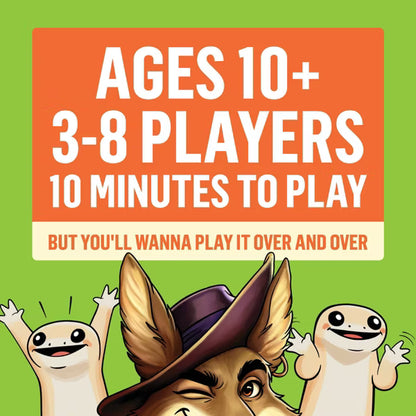 Exploding Kittens Coyote Card Game by Tim Ferriss, Fast-Paced Action Party Game for Family & Game Night, Ages 10+, 3-8 Players
