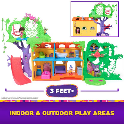 Dora Explore & Play Rainforest Casita Playset with Dora and Boots Figures, Bilingual Music and Sounds, 6 Furniture Pieces, Ages 3+