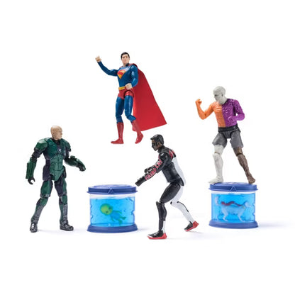 DC Studios Superman Luthorcorp Lab Target Exclusive Action Figure Playset, 6-Pack with Slime Chambers, Krypto & Lex Luthor