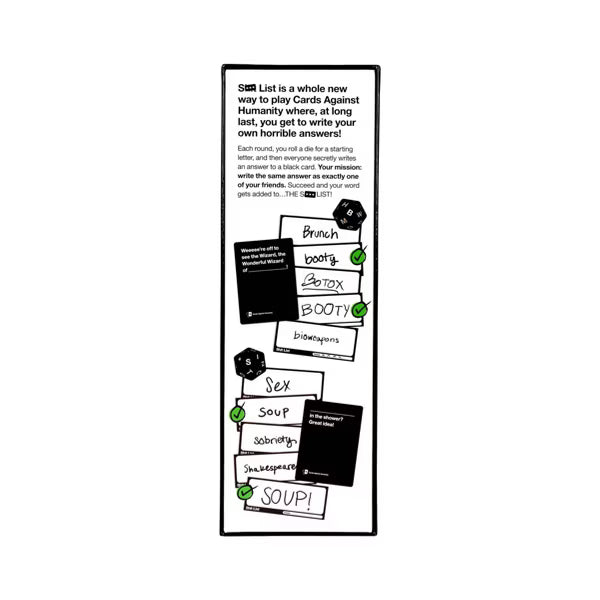 Cards Against Humanity Twists: Sh** List, Standalone Party Card Game Where You Write the Answers, Adult Party Game for Game Night