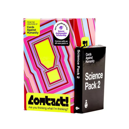Cards Against Humanity Contact! Party Card Game, Word Guessing Adult Party Game with Bonus Science Pack 2 Expansion, Ages 17+