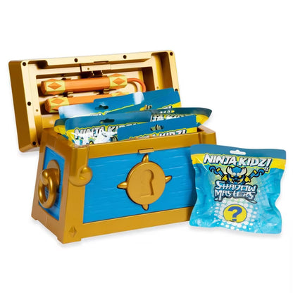 Ninja Kidz Shadow Masters Mystery Chest, 17 Mystery Surprises with Collectible Mini Figures, Nunchuck, Headband & Foam Stars, Ages 3+