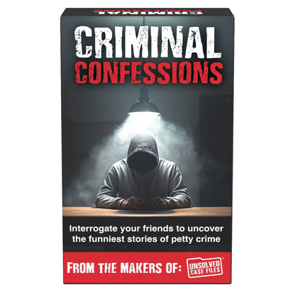 Criminal Confessions Card Game by Unsolved Case Files, Interrogate Your Friends Adult & Teen Party Game of Petty Crimes, Ages 14+, 2-10 Players