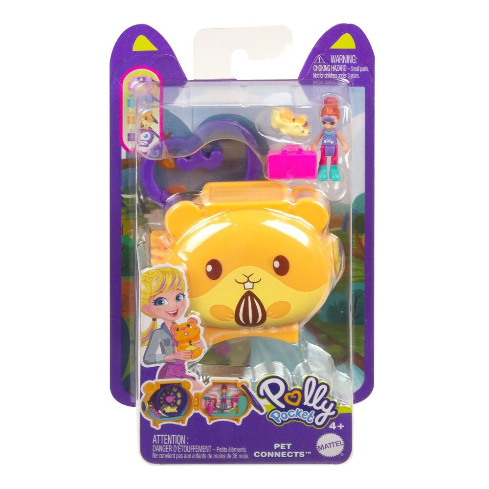 Polly Pocket Pet Connects Stackable Hamster Compact Playset