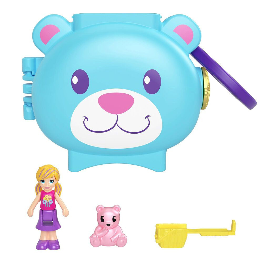 Polly Pocket Pet Connects Stackable Bear Compact Playset
