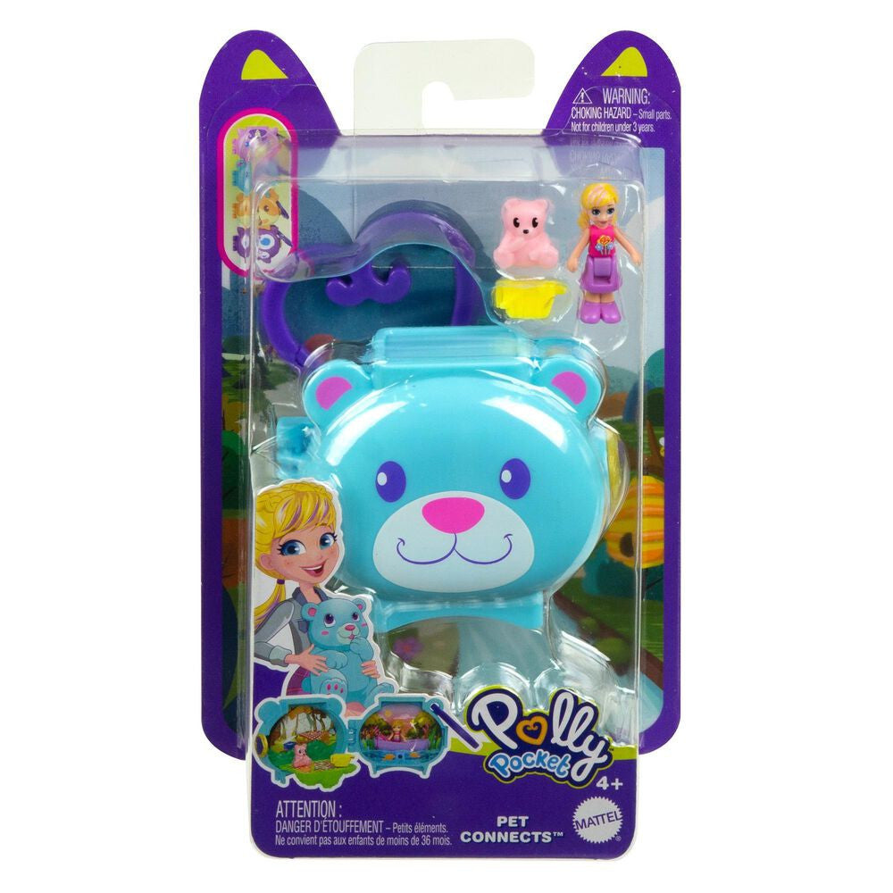 Polly Pocket Pet Connects Stackable Bear Compact Playset