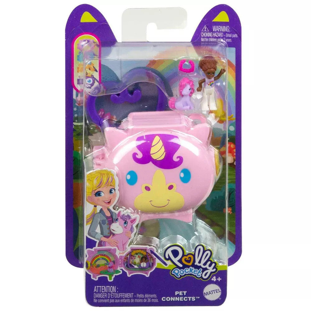 Polly Pocket Pet Connects Stackable Unicorn Compact Playset