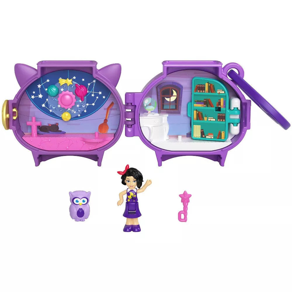 Polly Pocket Pet Connects Stackable Owl Compact Playset