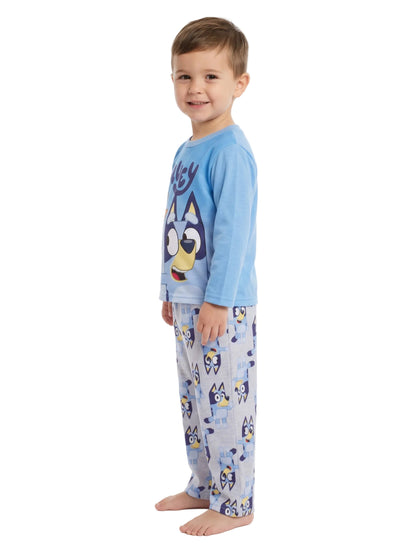 Kids Bluey 2-Piece Pajama Set – Long Sleeve Top and Matching Pants Sleepwear