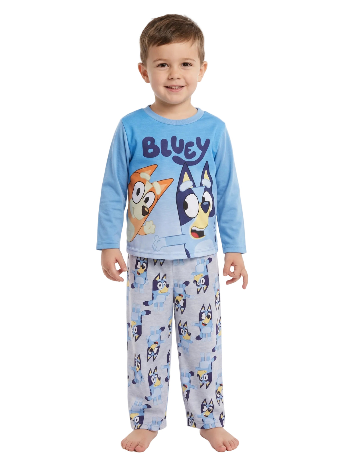 Kids Bluey 2-Piece Pajama Set – Long Sleeve Top and Matching Pants Sleepwear
