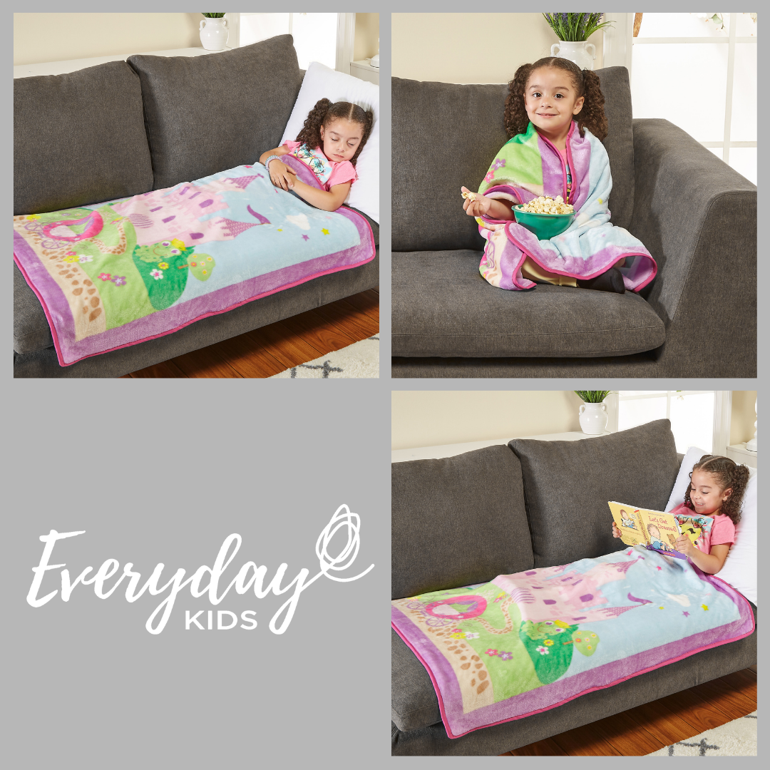 Everyday Kids Toddler Throw Blanket - Princess Storyland