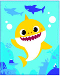 Baby Shark Guardian Sharks Fleece Throw Blanket, 40” x 50”