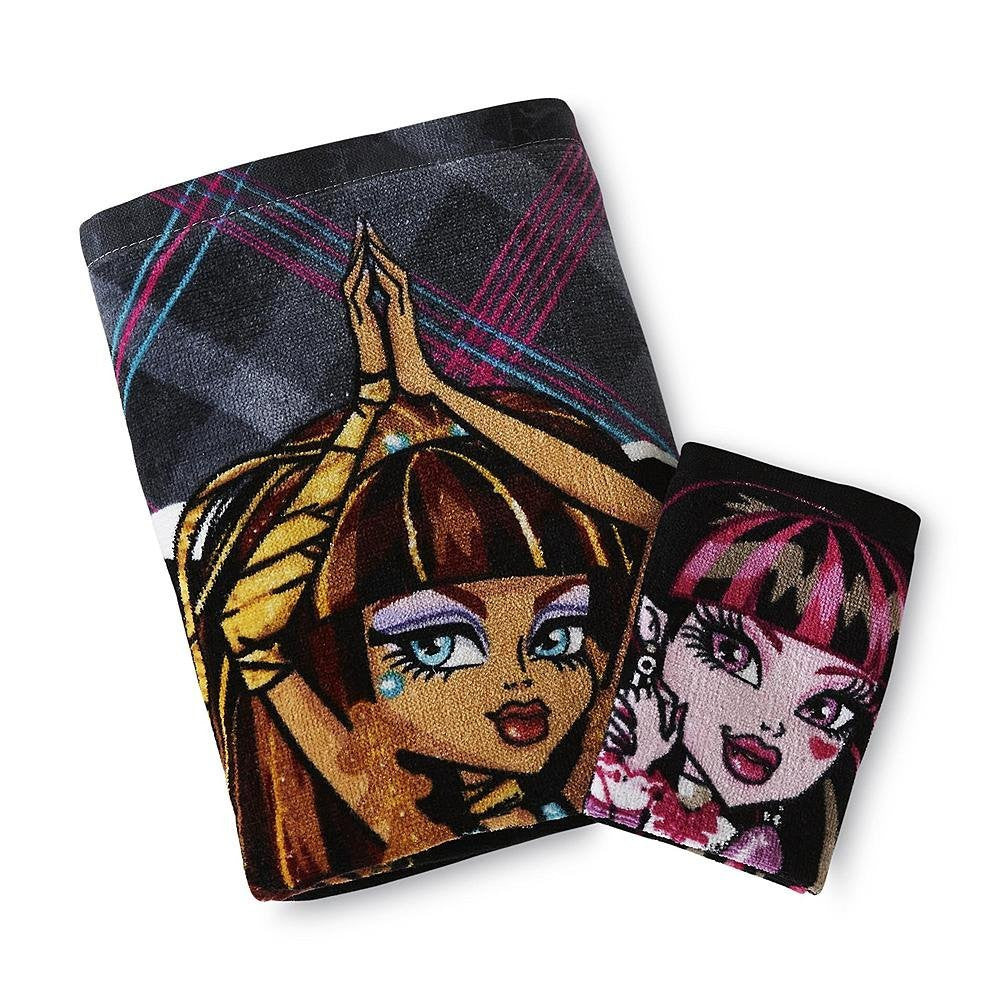 Monster High Bath Towel and Washcloth Set