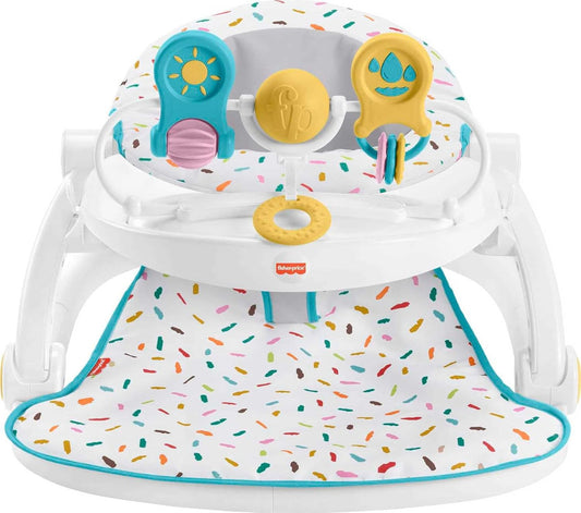 Fisher-Price Portable Baby Chair Deluxe Sit-Me-Up Floor Seat with Snack Tray