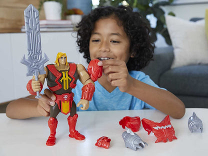 He-Man and The Masters of the Universe Deluxe 8.5-Inch Action Figure | Power Attack Battle Feature with Armor & Accessories