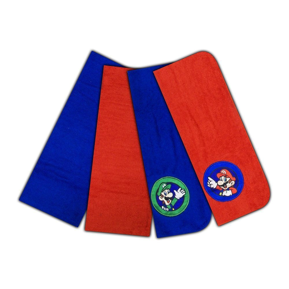Super Mario 4Pk Washcloth Set