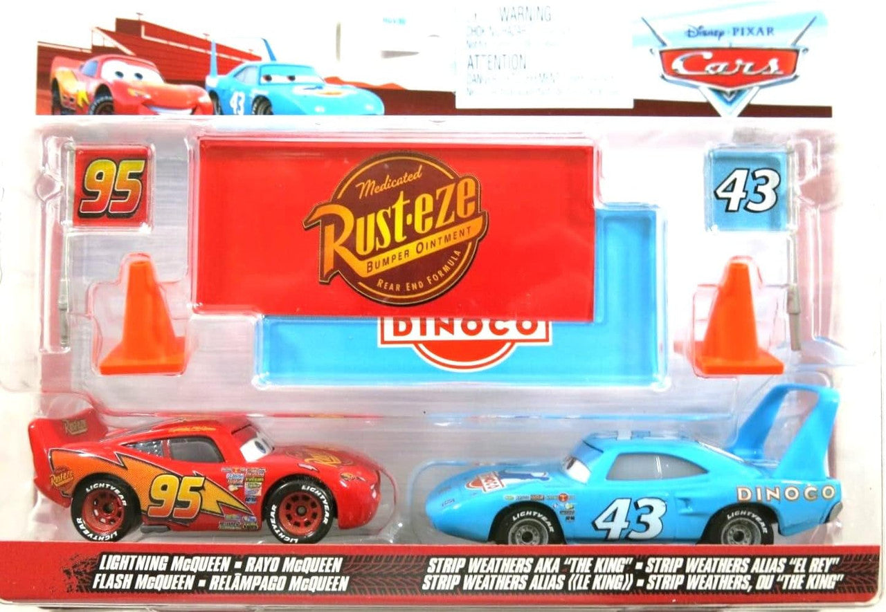 Disney Pixar Cars Fan Favorite 2-Pack with Lightning McQueen & Strip Weathers Die-Cast Cars