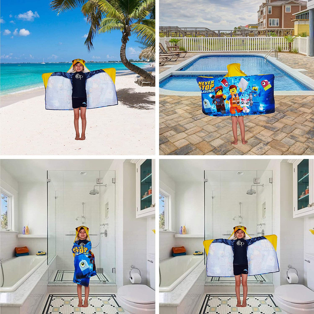 LEGO Movie 2 Hooded Towel Wrap