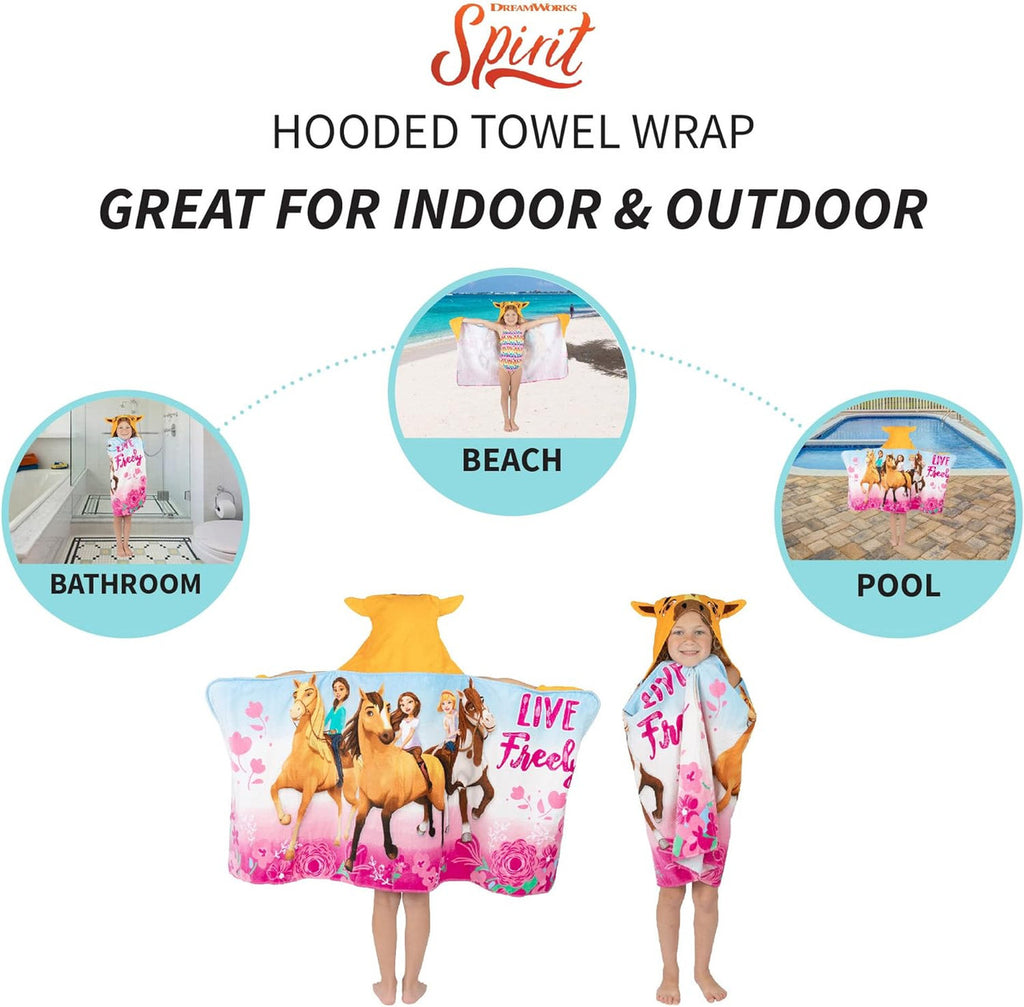 Spirit Kids Bath Hooded Towel Wrap