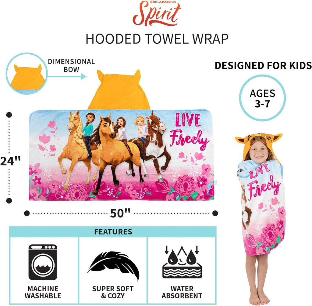 Spirit Kids Bath Hooded Towel Wrap