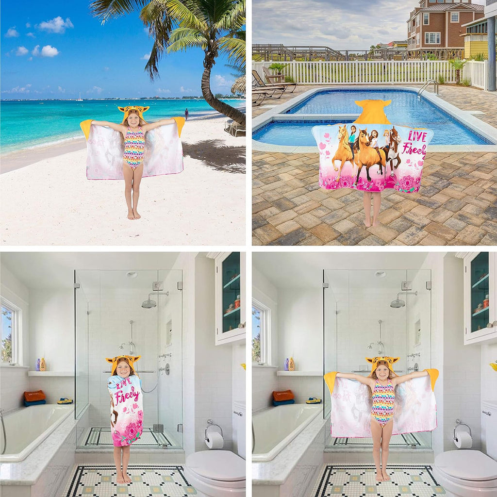 Spirit Kids Bath Hooded Towel Wrap