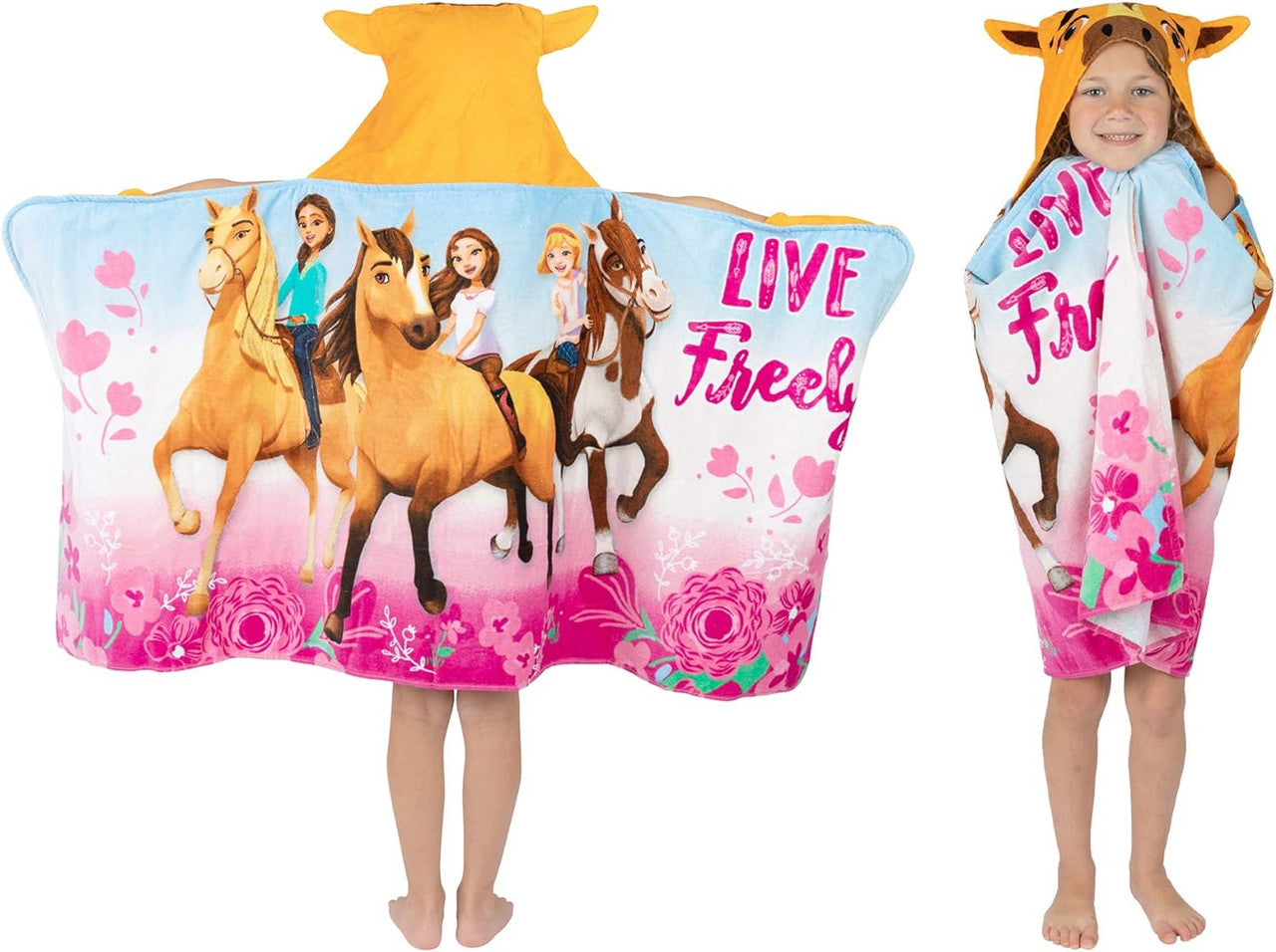Spirit Kids Bath Hooded Towel Wrap