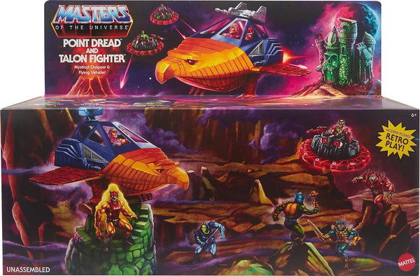 Masters of the Universe Point Dread and Talon Fighter Mystical Outpost & Flying Vehicle