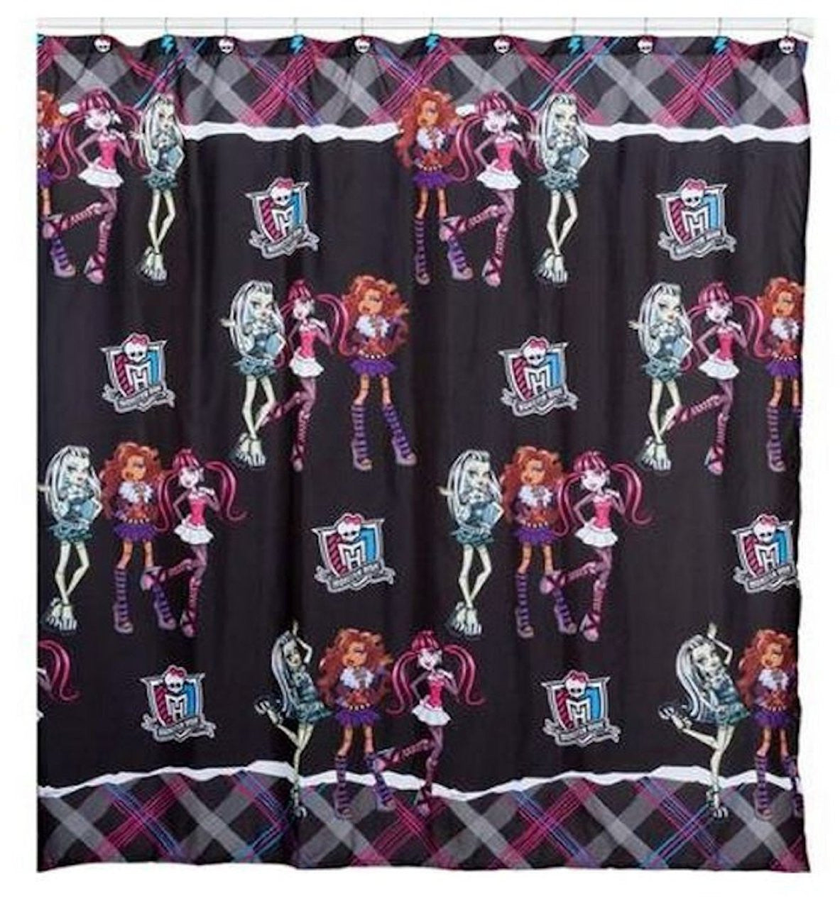 Monster High Fabric Shower Curtain 70" x 72 "